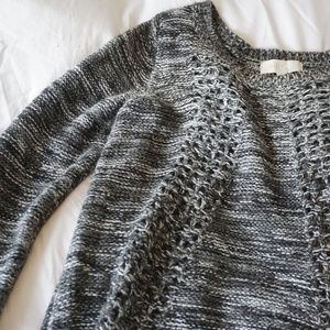 Heather Grey and White Sweater